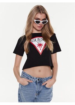 Guess T-Shirt Logo E02I01 JA914 Czarny Boxy Fit ze sklepu MODIVO w kategorii Bluzki damskie - zdjęcie 181035623