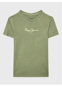 Pepe Jeans T-Shirt West Sir Jr N PB503535 Zielony Regular Fit ze sklepu MODIVO w kategorii T-shirty chłopięce - zdjęcie 181035640
