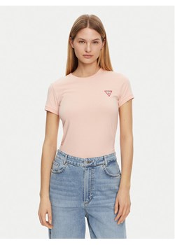 Guess T-Shirt W2YI44 J1314 Pomarańczowy Slim Fit ze sklepu MODIVO w kategorii Bluzki damskie - zdjęcie 181035683