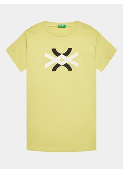 United Colors Of Benetton T-Shirt 3I1XC10BI Żółty Regular Fit ze sklepu MODIVO w kategorii T-shirty chłopięce - zdjęcie 181035684