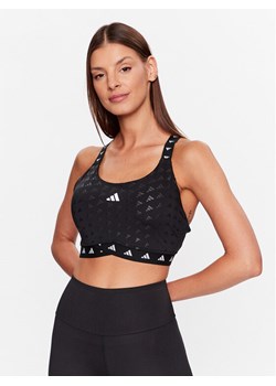 adidas Biustonosz sportowy PowerImpact Luxe Training Medium-Support Bra HS7264 Czarny ze sklepu MODIVO w kategorii Biustonosze - zdjęcie 181035770