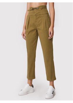 Pinko Spodnie materiałowe Ariel 1J10YP Y848 Zielony Regular Fit - id: 0000301041771 - marki Pinko - 181035932 Pinko Spodnie materiałowe Ariel 1J10YP Y848 Zielony Regular Fit ze sklepu MODIVO w kategorii Spodnie damskie - zdjęcie 181035932