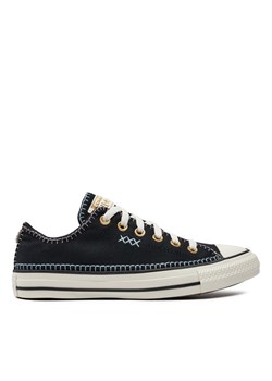 Converse Trampki Chuck Taylor All Star Crafted Stitching Ox A07546C Czarny ze sklepu MODIVO w kategorii Trampki damskie - zdjęcie 181036164