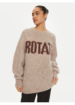 ROTATE Sweter 114443 Brązowy Regular Fit ze sklepu MODIVO w kategorii Swetry damskie - zdjęcie 181036231