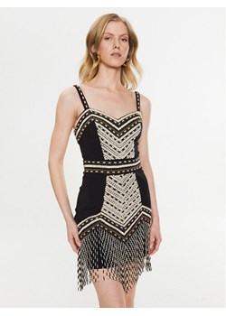 Elisabetta Franchi Sukienka koktajlowa AB-411-32E2-V1000 Czarny Slim Fit ze sklepu MODIVO w kategorii Sukienki - zdjęcie 181036390