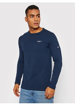 Pepe Jeans Longsleeve Original Basic 2 PM508211 Granatowy Slim Fit ze sklepu MODIVO w kategorii T-shirty męskie - zdjęcie 181036421