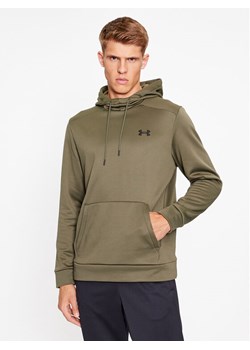 Under Armour Bluza Ua Armour Fleece Hoodie 1373353 Khaki Loose Fit ze sklepu MODIVO w kategorii Bluzy męskie - zdjęcie 181036484