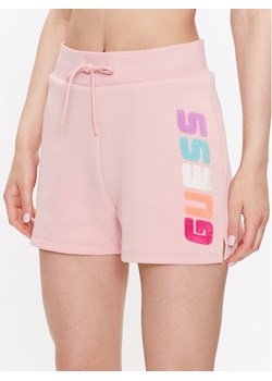 Guess Szorty sportowe Edwina V3GD11 FL04P Różowy Loose Fit ze sklepu MODIVO w kategorii Szorty - zdjęcie 181036970