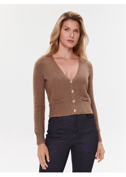 Guess Kardigan W3BR15 Z2QA0 Brązowy Regular Fit ze sklepu MODIVO w kategorii Swetry damskie - zdjęcie 181036982