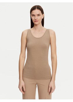 Marc O'Polo Top 503 2001 50001 Beżowy Slim Fit ze sklepu MODIVO w kategorii Bluzki damskie - zdjęcie 181037043