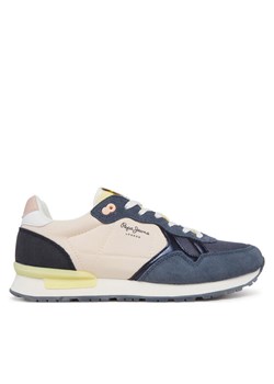 Pepe Jeans Sneakersy Brit Camp W PLS40038 Granatowy ze sklepu MODIVO w kategorii Buty sportowe damskie - zdjęcie 181037190