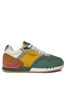 Pepe Jeans Sneakersy London Urban B PBS40002 Zielony ze sklepu MODIVO w kategorii Buty sportowe dziecięce - zdjęcie 181037624
