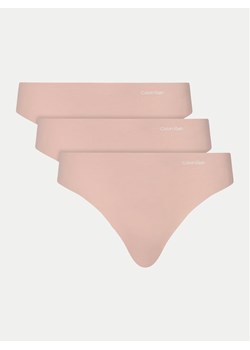 Calvin Klein Underwear Komplet 3 par stringów 000QD3558E Różowy ze sklepu MODIVO w kategorii Majtki damskie - zdjęcie 181037630