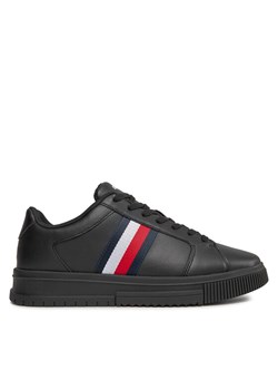 Tommy Hilfiger Sneakersy Supercup Lth Stripes Ess FM0FM04895 Czarny ze sklepu MODIVO w kategorii Buty sportowe męskie - zdjęcie 181037720