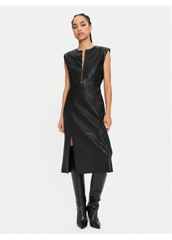 Bruuns Bazaar Sukienka skórzana Agathea BBW4183 Czarny Slim Fit ze sklepu MODIVO w kategorii Sukienki - zdjęcie 181037744