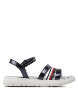 Tommy Hilfiger Sandały Stripes Velcro T4A2-32771-1372 M Granatowy - id: 0000302012084 - marki Tommy Hilfiger - 181037793 Tommy Hilfiger Sandały Stripes Velcro T4A2-32771-1372 M Granatowy ze sklepu MODIVO w kategorii Sandały dziecięce - zdjęcie 181037793