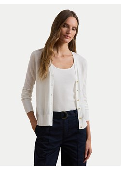 LAUREN RALPH LAUREN Kardigan 200831710002 Biały Slim Fit ze sklepu MODIVO w kategorii Swetry damskie - zdjęcie 181037852