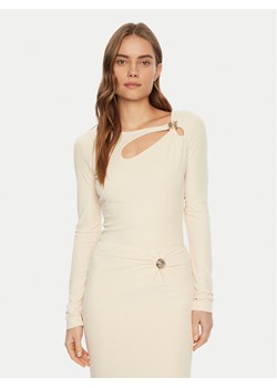 Guess Bluzka W5RP12 KAQL2 Beżowy Regular Fit ze sklepu MODIVO w kategorii Bluzki damskie - zdjęcie 181037982