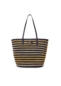 LAUREN RALPH LAUREN Torebka Brie Striped Straw Large Tote Bag 431959019002 Granatowy ze sklepu MODIVO w kategorii Torby Shopper bag - zdjęcie 181038001