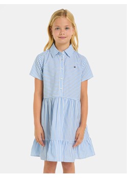 Tommy Hilfiger Sukienka koszulowa Ithaca KG0KG07821 D Niebieski Regular Fit ze sklepu MODIVO w kategorii Sukienki dziewczęce - zdjęcie 181038042