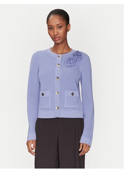 Luisa Spagnoli Kardigan Mandel 100023 Fioletowy Regular Fit ze sklepu MODIVO w kategorii Swetry damskie - zdjęcie 181038072