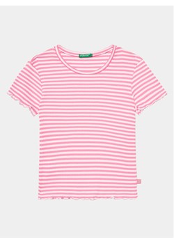United Colors Of Benetton T-Shirt 3W5BC10H7 Różowy Regular Fit ze sklepu MODIVO w kategorii Bluzki dziewczęce - zdjęcie 181038093