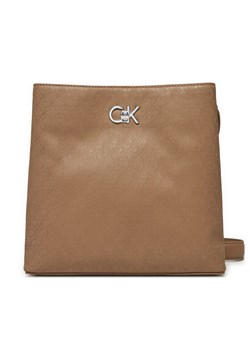 Calvin Klein Torebka Ck Convertible Bucket Bag_Mono K60K613137 Brązowy ze sklepu MODIVO w kategorii Listonoszki - zdjęcie 181038263