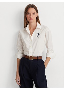 Lauren Ralph Lauren Koszula 200932538001 Biały Straight Fit ze sklepu MODIVO w kategorii Koszule damskie - zdjęcie 181038681