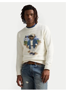 Polo Ralph Lauren Sweter 710964797001 Biały Regular Fit ze sklepu MODIVO w kategorii Swetry męskie - zdjęcie 181039232