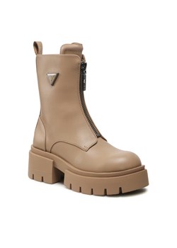 Guess Botki Leila FL8LEI ELE10 Beżowy ze sklepu MODIVO w kategorii Workery damskie - zdjęcie 181039341
