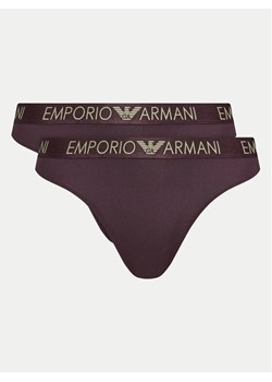 Emporio Armani Underwear Komplet 2 par stringów 163333 4F235 05093 Fioletowy ze sklepu MODIVO w kategorii Majtki damskie - zdjęcie 181039350