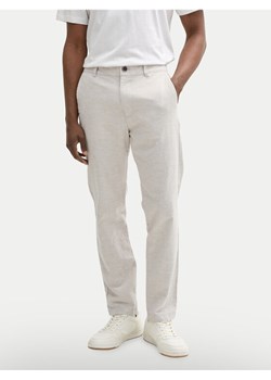 Tom Tailor Denim Spodnie materiałowe 1044843 Beżowy Tapered Fit ze sklepu MODIVO w kategorii Spodnie męskie - zdjęcie 181039574