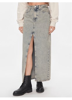 Calvin Klein Jeans Spódnica jeansowa Front Split Maxi Denim Skirt J20J222869 Niebieski Slim Fit ze sklepu MODIVO w kategorii Spódnice - zdjęcie 181040064