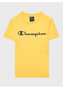 Champion T-Shirt 306285 Żółty Regular Fit ze sklepu MODIVO w kategorii T-shirty chłopięce - zdjęcie 181040180