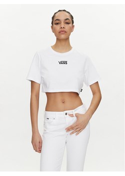 Vans T-Shirt Flying V Crew Crop Ii VN000GFF Biały Regular Fit ze sklepu MODIVO w kategorii Bluzki damskie - zdjęcie 181040263