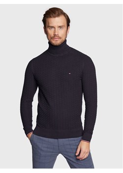 Tommy Hilfiger Golf Exaggerated Structure MW0MW29109 Granatowy Regular Fit ze sklepu MODIVO w kategorii Swetry męskie - zdjęcie 181040573