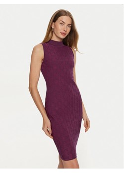 Marciano Guess Sukienka dzianinowa 4YGK0A 5718Z Bordowy Bodycon Fit ze sklepu MODIVO w kategorii Sukienki - zdjęcie 181040701