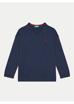 United Colors Of Benetton Sweter 1041H1025 Granatowy Regular Fit ze sklepu MODIVO w kategorii Swetry chłopięce - zdjęcie 181040734