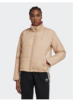 adidas Kurtka przejściowa Short Puffer Jacket HM2614 Beżowy Loose Fit ze sklepu MODIVO w kategorii Kurtki damskie - zdjęcie 181040750