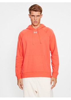 Under Armour Bluza Ua Rival Fleece Hoodie 1379757 Czerwony Loose Fit ze sklepu MODIVO w kategorii Bluzy męskie - zdjęcie 181041072