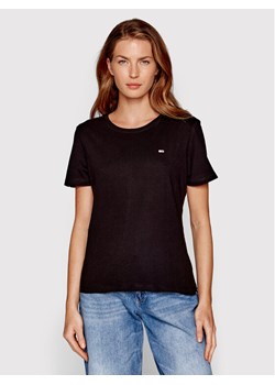 Tommy Jeans T-Shirt Soft Jersey DW0DW14616 Czarny Regular Fit ze sklepu MODIVO w kategorii Bluzki damskie - zdjęcie 181041411