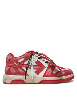 Off-White Sneakersy OMIA189F22LEA0110125 Czerwony ze sklepu MODIVO w kategorii Buty sportowe męskie - zdjęcie 181041440