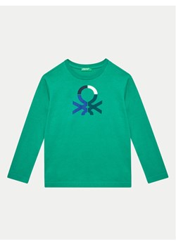 United Colors Of Benetton Bluzka 3I1XC10JN Zielony Regular Fit ze sklepu MODIVO w kategorii T-shirty chłopięce - zdjęcie 181041452