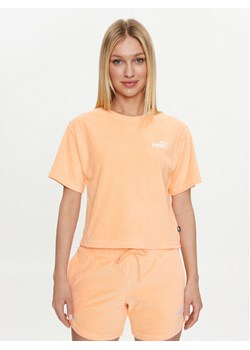 Puma T-Shirt Ess Elevated 677947 Pomarańczowy Regular Fit ze sklepu MODIVO w kategorii Bluzki damskie - zdjęcie 181041474