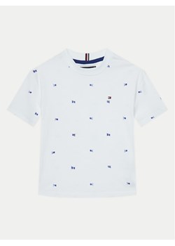 Tommy Hilfiger T-Shirt KB0KB09353 M Biały Regular Fit ze sklepu MODIVO w kategorii Bluzki dziewczęce - zdjęcie 181041500