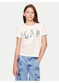 Gap T-Shirt 628663 Biały Regular Fit ze sklepu MODIVO w kategorii Bluzki dziewczęce - zdjęcie 181041582