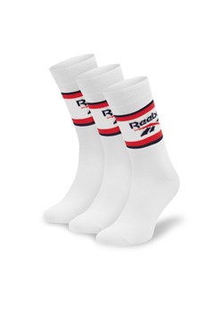 Reebok Zestaw 3 par wysokich skarpet unisex R0369-SS24 (3-pack) Biały ze sklepu MODIVO w kategorii Skarpetki damskie - zdjęcie 181041744