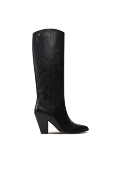 Tommy Hilfiger Kozaki High Cowboy Heel Boot Leather FW0FW08296 Czarny ze sklepu MODIVO w kategorii Kozaki damskie - zdjęcie 181041801