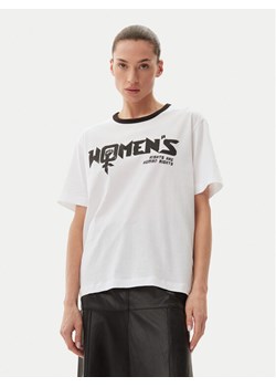 Munthe T-Shirt Flisha 251111525166 Biały Loose Fit ze sklepu MODIVO w kategorii Bluzki damskie - zdjęcie 181042050