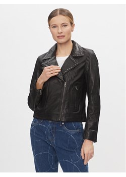 Pepe Jeans Kurtka skórzana Summer PL402324 Czarny Regular Fit ze sklepu MODIVO w kategorii Kurtki damskie - zdjęcie 181042132